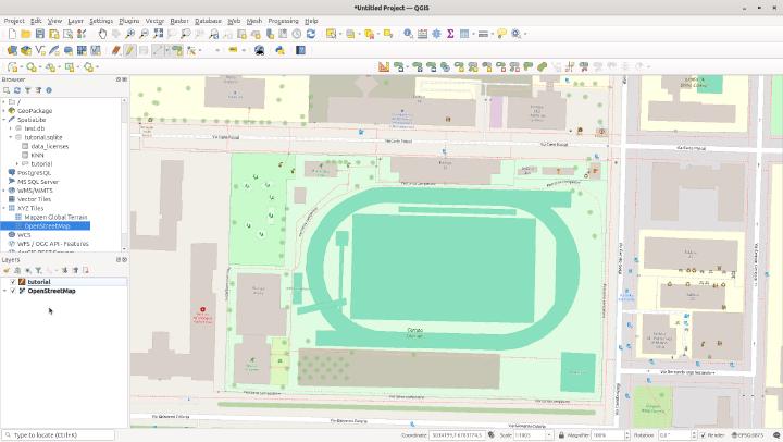Overview of the interface with map